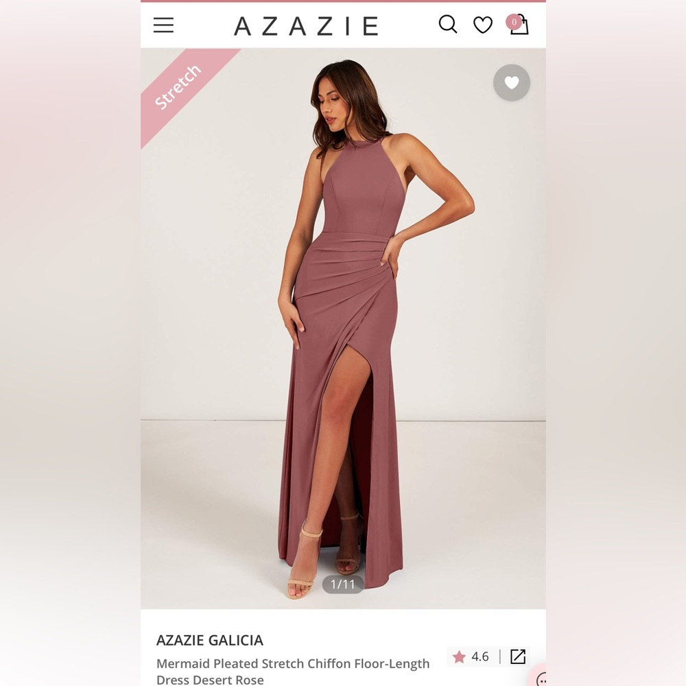 Azazie Galicia Desert Rose Bridesmaid Dress